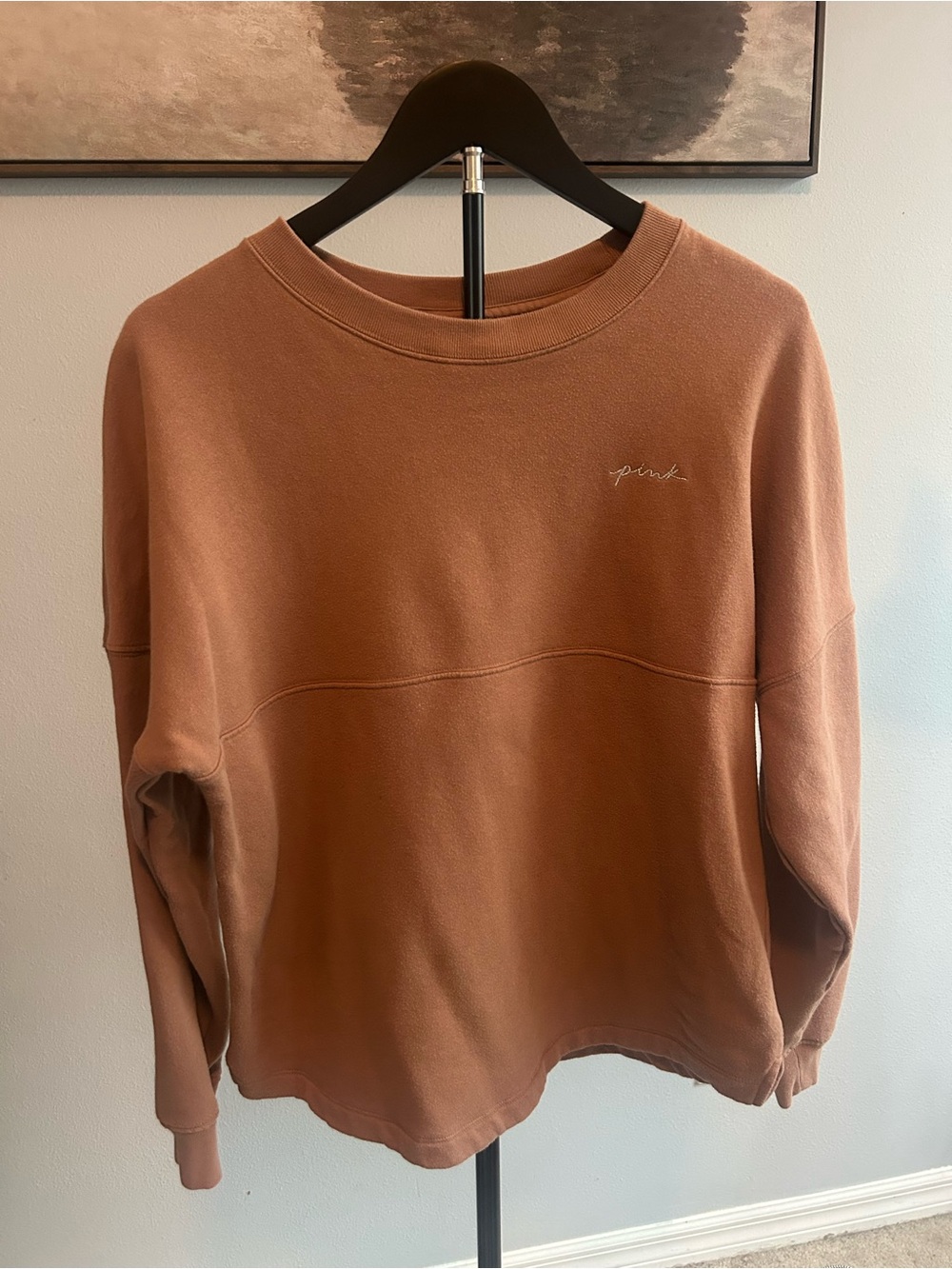 PINK Victoria's Secret Rust Brown Crewneck Sweatshirt